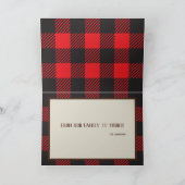 サンタ素朴ベアーフォレストキャビンのクリスマスカード シーズンカード (内部)