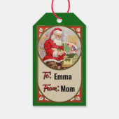 サンタ絵画ズアドルハウスギフトラベル ギフトタグ (裏面)