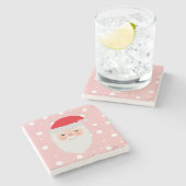 サンタ絵画ズワイリーイラストレーション ストーンコースター (横)