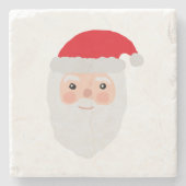 サンタ絵画ズワイリーイラストレーション ストーンコースター (正面)