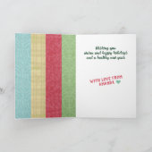 サンタ編み物の針クリスマス手作りのギフト シーズンカード (内部)