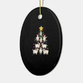 サンタ羊クリスマスツリー灯おもしろい羊の贈り物 セラミックオーナメント (左)