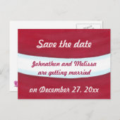 サンタ腰クリスマス日付を保存はがき 案内ポストカード (正面/裏面)