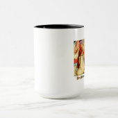 "サンタ腹"のヴィンテージのコーヒー広告のマグ マグカップ (中央)