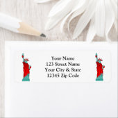 サンタ自由の像のクリスマスカスタムの住所 ラベル (インサイチュ)