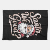 サンタ良い?キッズクリスマスおもしろいクリスマス キッチンタオル (横)