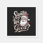 サンタ良い？キッズクリスマスおもしろいクリスマス スタンダードカクテルナプキン (正面)