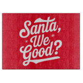 サンタ良い？彼女への彼へのクリスマスプレゼント カッティングボード (正面)