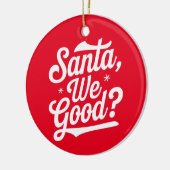 サンタ良い？彼女への彼へのクリスマスプレゼント セラミックオーナメント (左)