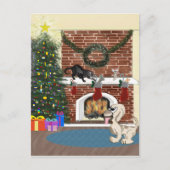 サンタ葉書を待っている シーズンポストカード (正面)