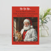 サンタ薬剤師クリスマスカード Rx ホリデーグリーティング 招待状 (スタンド正面)