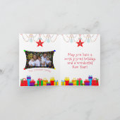 サンタ行き魚釣り（写真の挿入） – カード/ カード (内部)