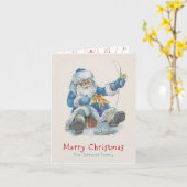 サンタ行き魚釣り（写真の挿入） – カード/ カード (黄色い花)