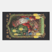 サンタ表現ステッカーの向き 長方形シール (正面)