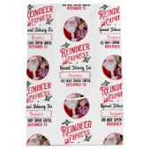 サンタ表現ン名写真クリスマスからのトナカイ ミディアムペーパーバッグ (裏面)