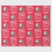 サンタ表現ン名写真クリスマスからのトナカイ ラッピングペーパー (フラット)