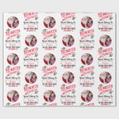 サンタ表現ン名写真クリスマスからのトナカイ ラッピングペーパー (フラット)