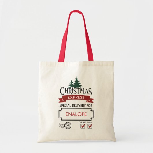 サンタ袋のクリスマス トートバッグ (正面)
