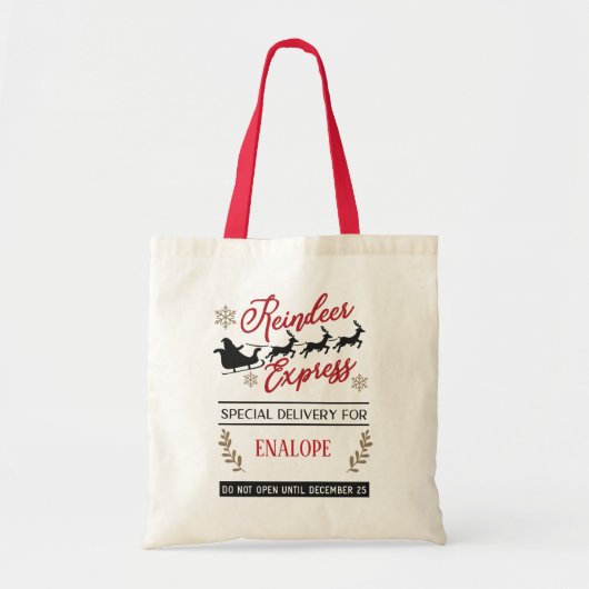 サンタ袋のクリスマス トートバッグ (正面)