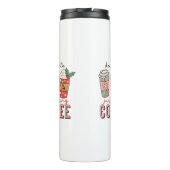 サンタ親愛がコーヒーのクリスマスを持ってくる タンブラー (裏面)