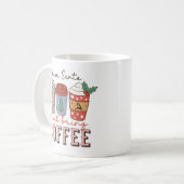 サンタ親愛がコーヒーのクリスマスマグカップを持ってくる コーヒーマグカップ (正面左)