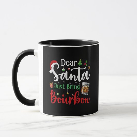 サンタ親愛がバーボンのクリスマス酒を持ってくる マグカップ (左)