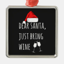 サンタ親愛がワインのクリスマスをおもしろい持ち込む
