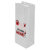 サンタ親愛がワインの栓を持って来る ワインギフトバッグ (正面アングル)