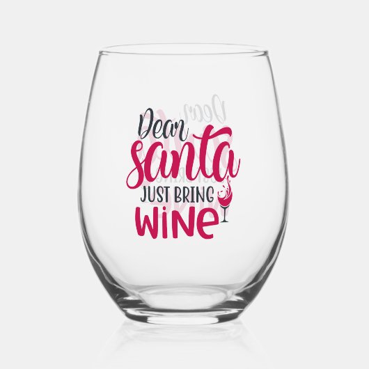 サンタ親愛がワインステムレスワイングラスを持ってくる ステムなしワイングラス (裏面)