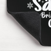 サンタ親愛が猫をクリスマスにおもしろい招く マウスパッド (コーナー)