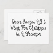 サンタ親愛さんクリスマスに欲しいのはトラクター シーズンポストカード (正面/裏面)