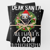 サンタ親愛さんクリスマスは牛が欲しいだけ ラッピングペーパーシート (インサイチュ)