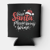 サンタ親愛さんクリスマス酒を飲むワインを持ってきてね 缶クーラー (正面)