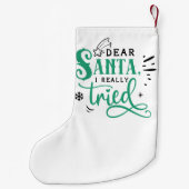サンタ親愛さん本当に試してみた |おもしろいのユーモア スモールクリスマスストッキング (裏面)