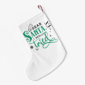 サンタ親愛さん本当に試してみた |おもしろいのユーモア スモールクリスマスストッキング (裏面 (吊り時))