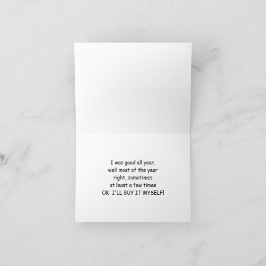 サンタ親愛さん自分でク買リスマス・ホリダに行くよ シーズンカード (内部)