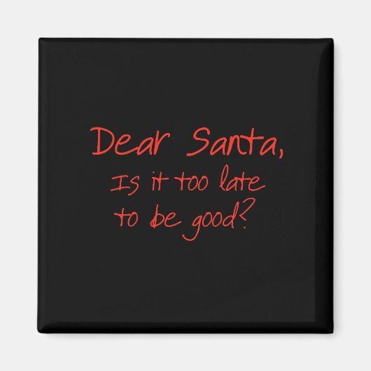 サンタ親愛さん遅すぎてよくなる マグネット (正面)