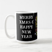 サンタ親愛さん、兄さんクリスマスやっおもしろいた コーヒーマグカップ (左)