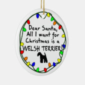 サンタ親愛なウェルシュテリア セラミックオーナメント (右)