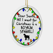 サンタ親愛なBoykinのスパニエル犬 セラミックオーナメント (右)