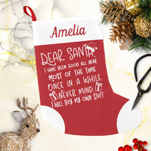 サンタ親愛に手紙がおもしろい届いた スモールクリスマスストッキング