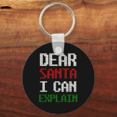 サンタ親愛に手紙をおもしろい説明できる キーホルダー (正面)