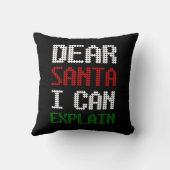 サンタ親愛に手紙をおもしろい説明できる クッション (裏面)