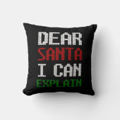 サンタ親愛に手紙をおもしろい説明できる クッション (正面)