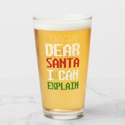 サンタ親愛に手紙をおもしろい説明できる タンブラーグラス (ドリンク正面)