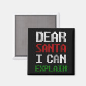 サンタ親愛に手紙をおもしろい説明できる マグネット (正面/裏面)