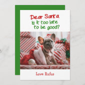 サンタ親愛はクリスマスが遅い シーズンカード (正面/裏面)