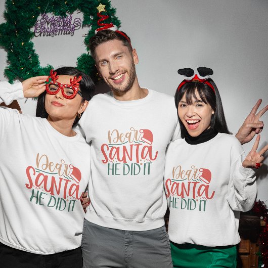 サンタ親愛はクリスマスの汗シャツをやった スウェットシャツ