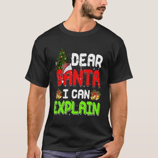 サンタ親愛はパジャマの説明ができる Tシャツ (正面)