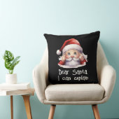 サンタ親愛はブラックの説明がおもしろいできる クッション (椅子)